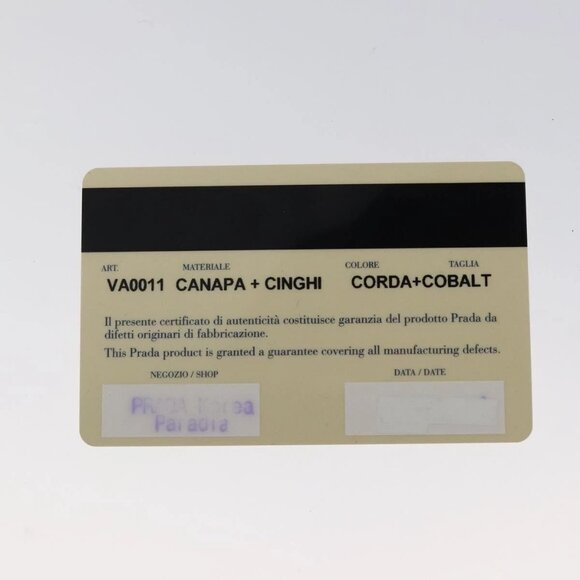 PRADA Clutch Bag Canvas Beige Silver Auth BD1747 - Picture 10 of 16